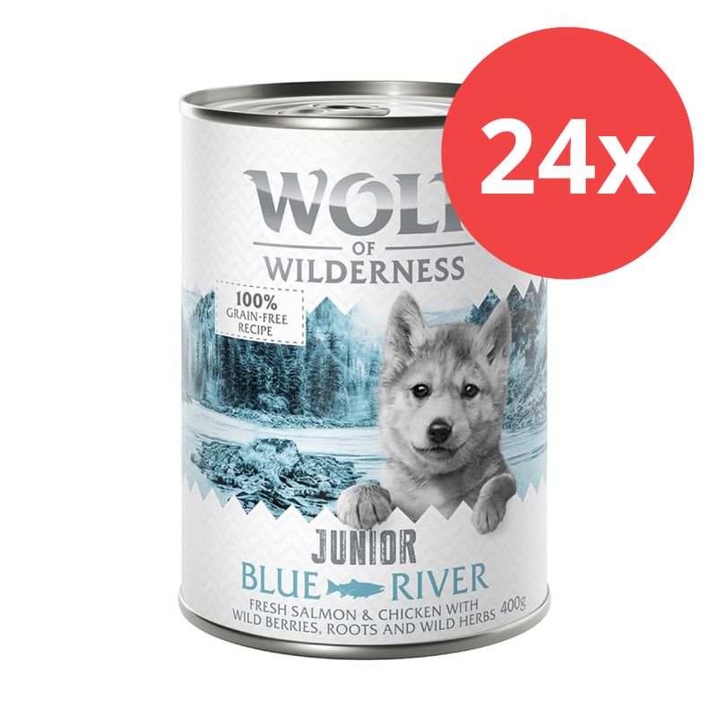 Little Wolf of Wilderness Junior 6 x 400 g - Duo-Protein | bitiba