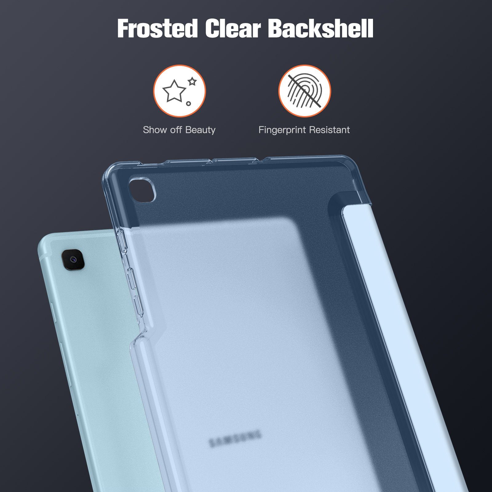 Fintie Tablet-Hülle Hülle für Samsung Galaxy Tab S6 Lite 10.4 2022/2020 SM-P610/P613/P615/P619 - Slim Schutzhülle mit Transparenter Rückseite Abdeckung Cover, Auto Sleep/Wake