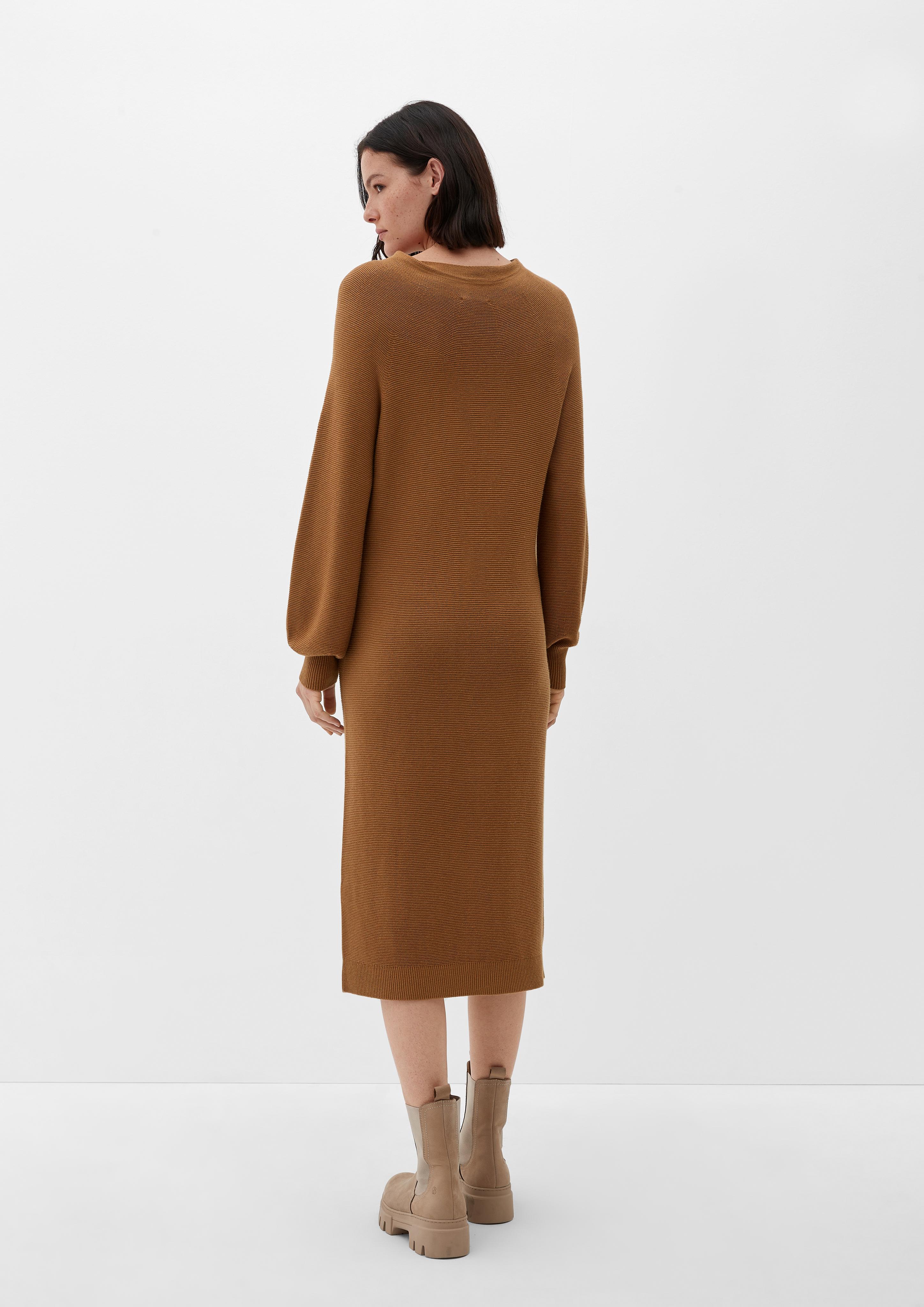 Midi-Kleid mit geripptem Saum  2125717-8469