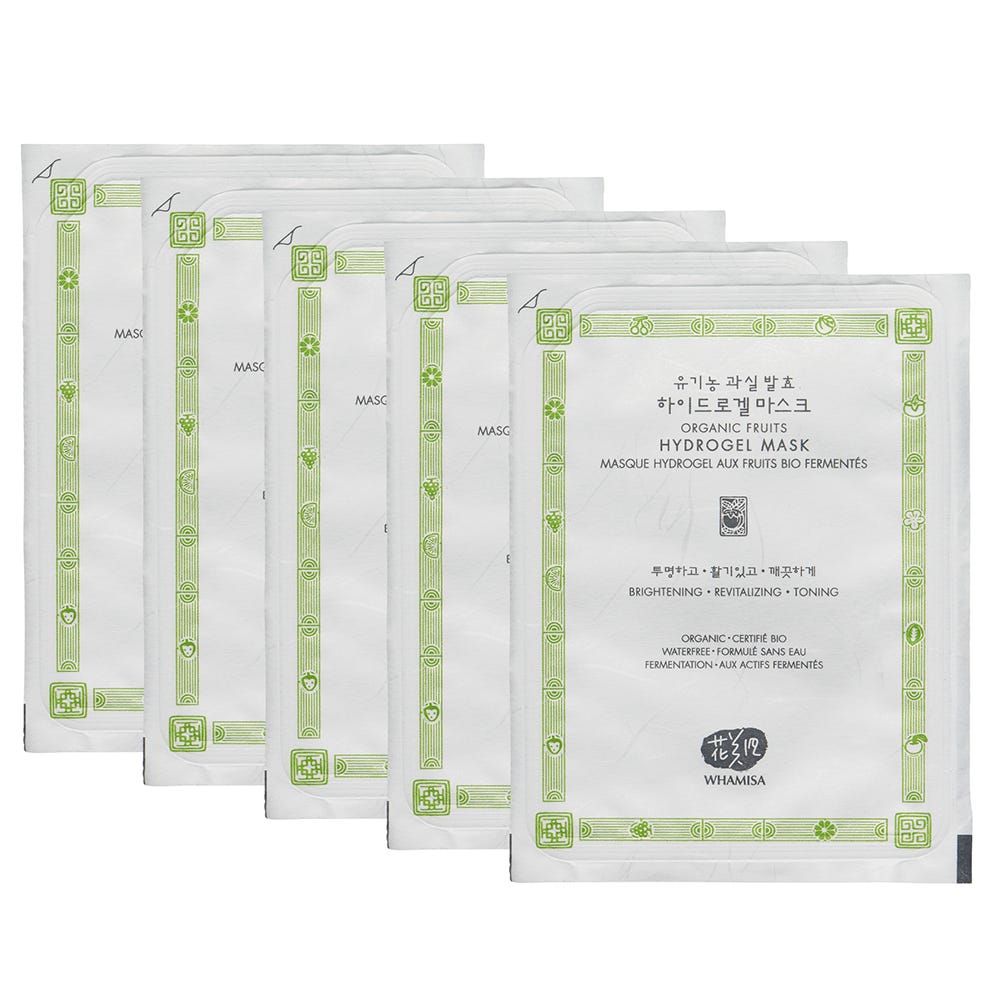Whamisa Organic Fruits Hydro Gel Facial Mask Set
