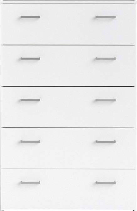 Home affaire Hochkommode, graue Stangengriffe, einfache Selbstmontage, 74,1 x 114,7 x 35,95 cm