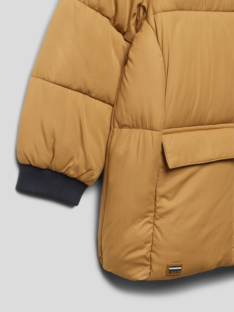 Steppjacke mit Kontrastbesatz in camel