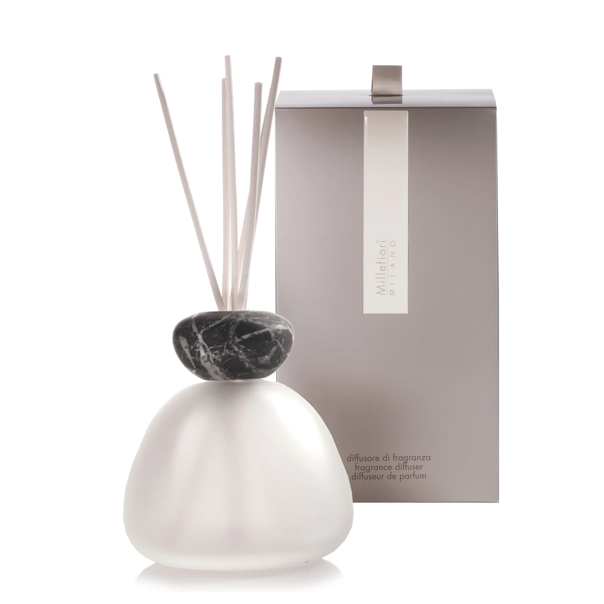Air Design Marmor-Diffusor – Satin mit schwarzer Kappe – Duftdiffusor