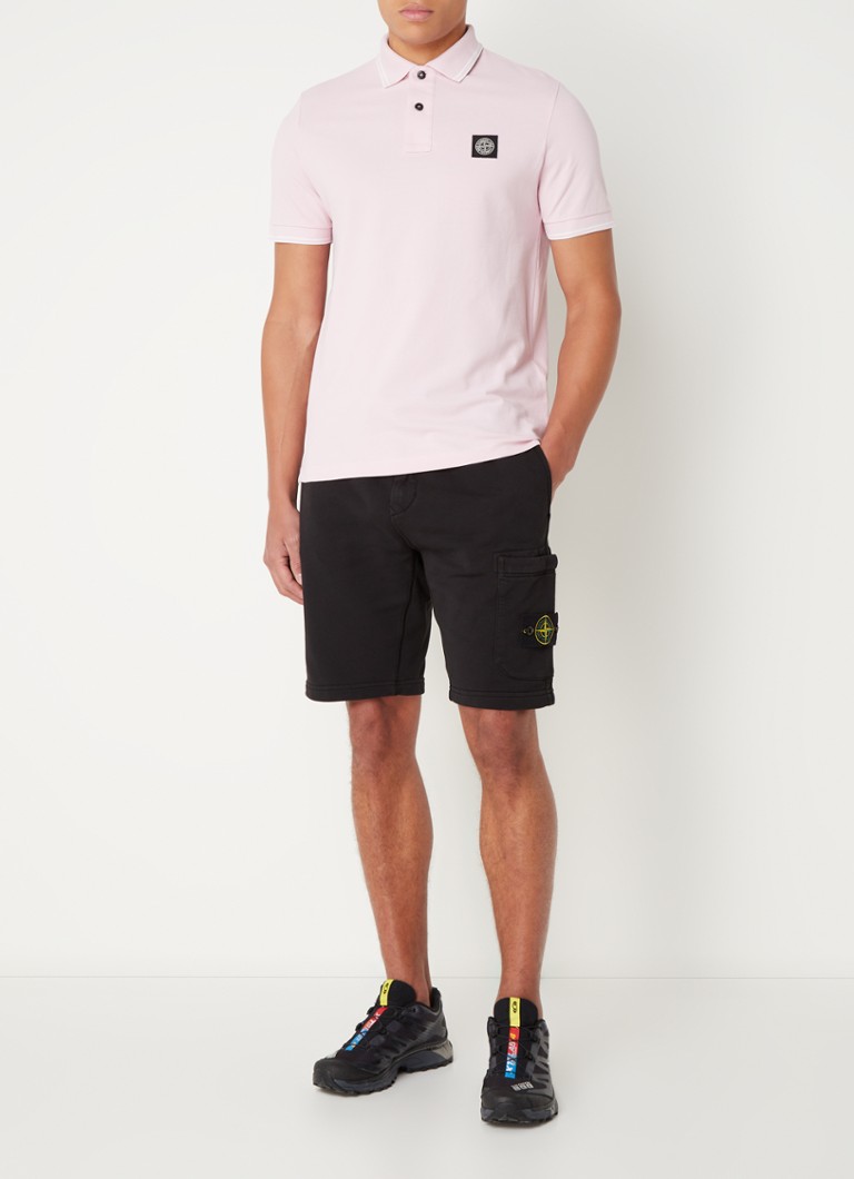 Pantaloni de trening Stone Island 64651 cu logo și picior drept