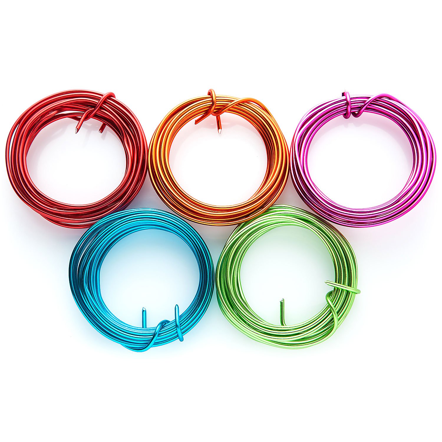 Aludraht-Set bunt, 2 mm Ø, 5 Stück