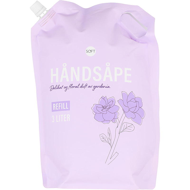 Soft Håndsåpe 3 l refill Gardenia