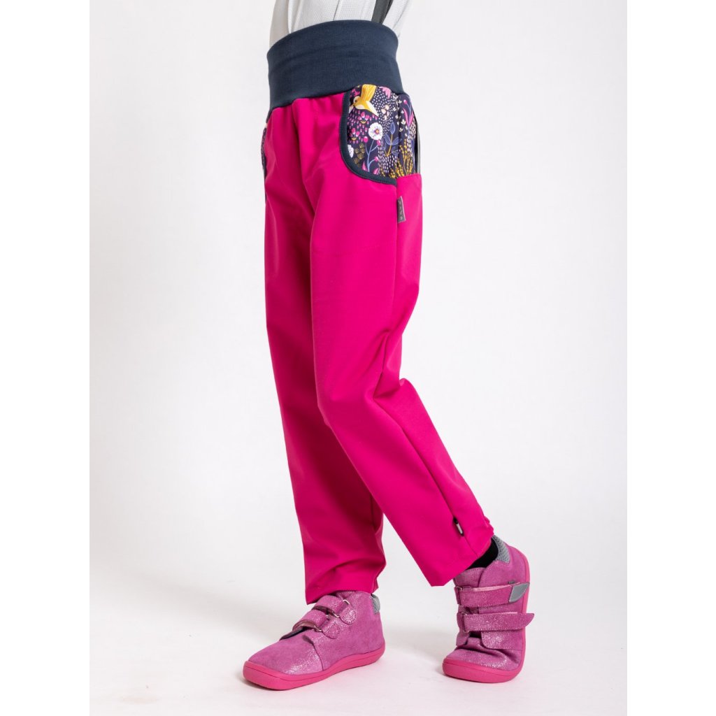 Unuo Kinder-Softshellhose mit Fleece Basic Kolibri Fuchsia