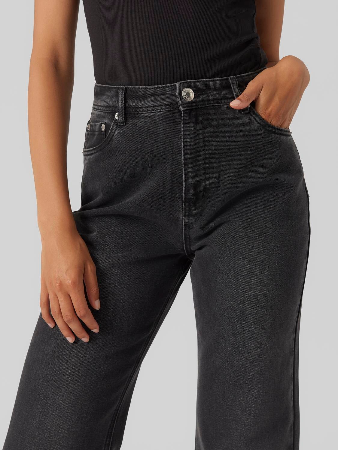 VMRACHEL Hohe Taille Weit geschnitten Jeans