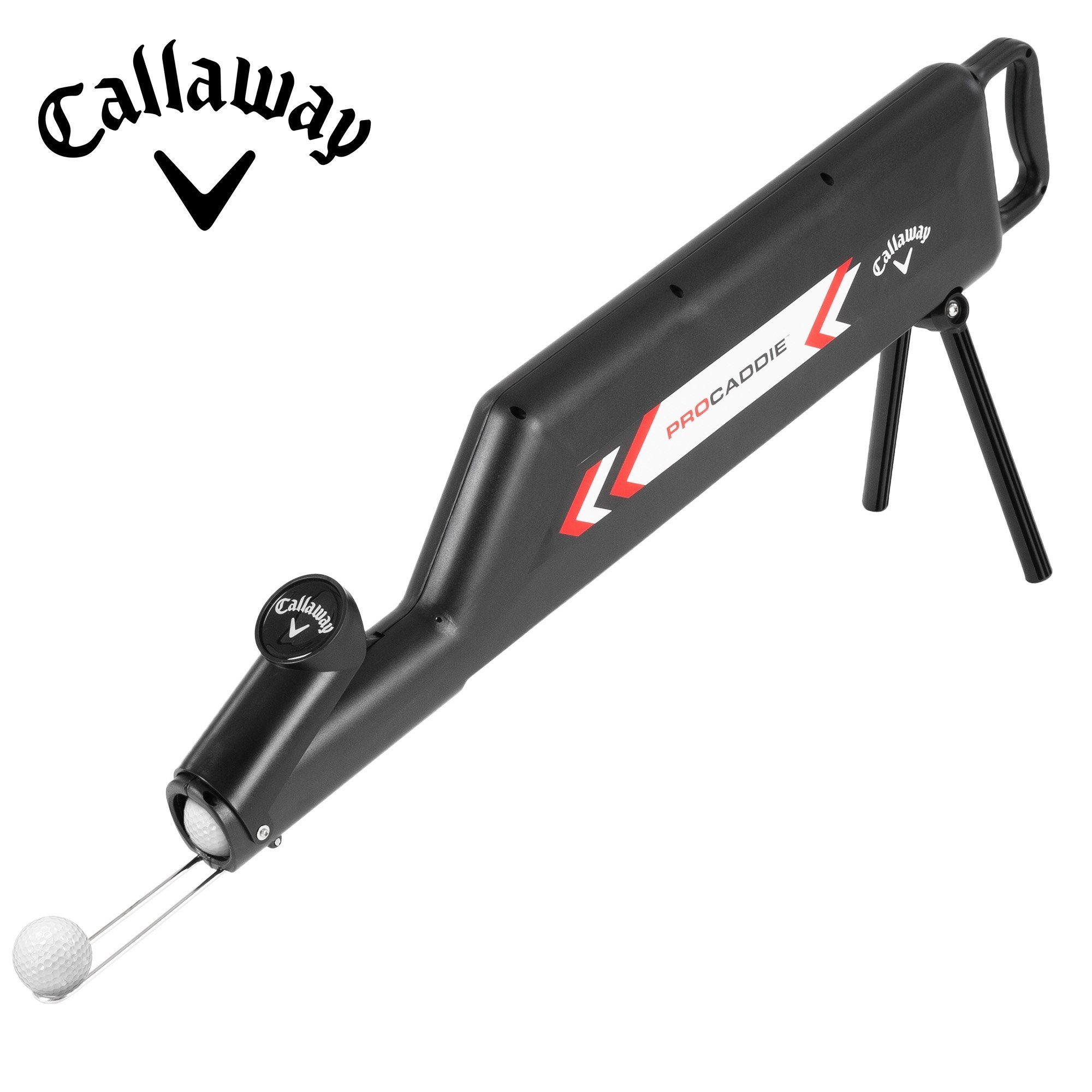 Callaway Golfball Caddie Ball Shagger oder Feeder Ballrückholer Ballsammler Shagger, Polypropylen 85x17,5x25cm Kapazität für 35 Bälle Schwarz