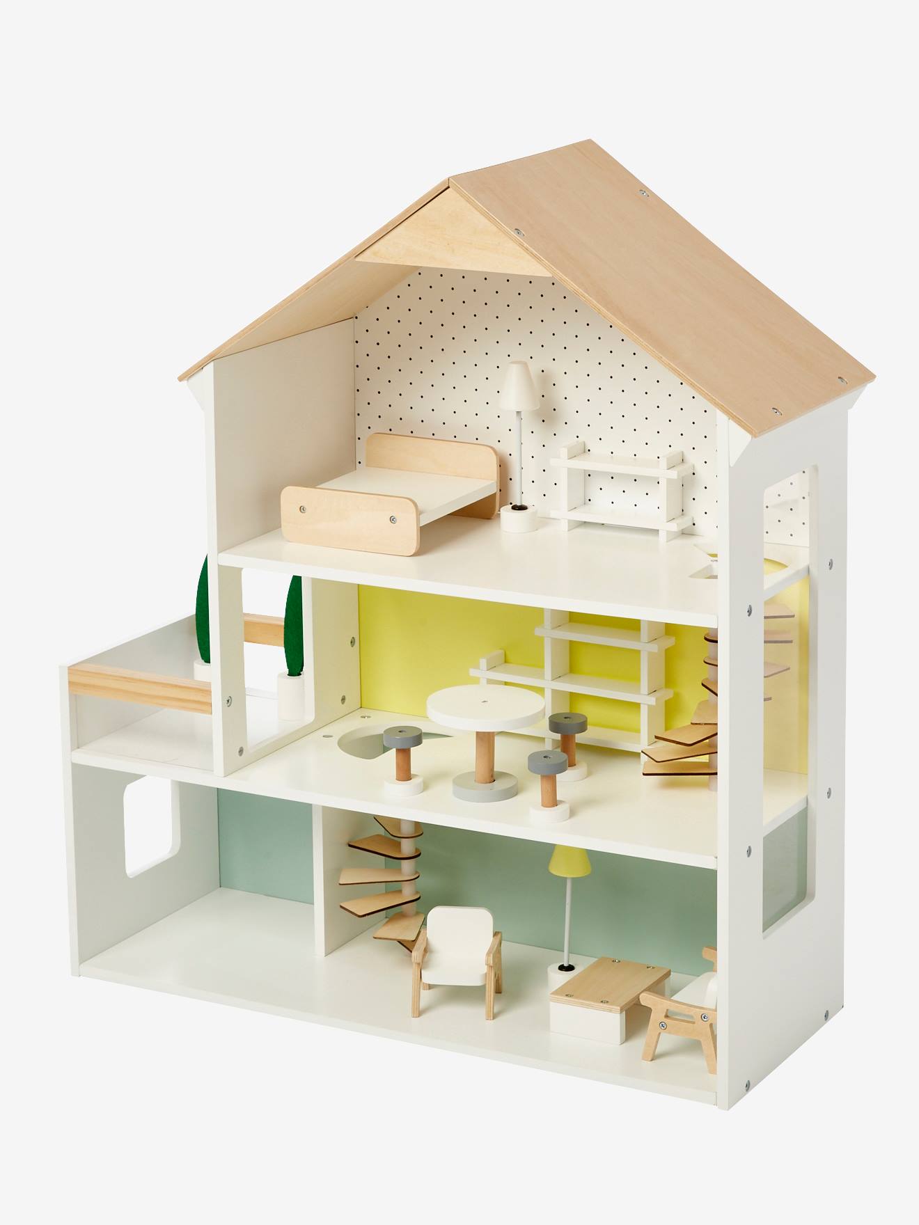 Vertbaudet Puppenhaus aus Holz FSC - weiß/natur