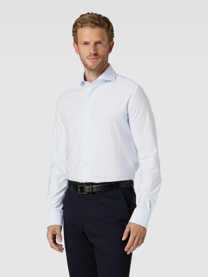 Business-Hemd mit Haifischkragen in bleu