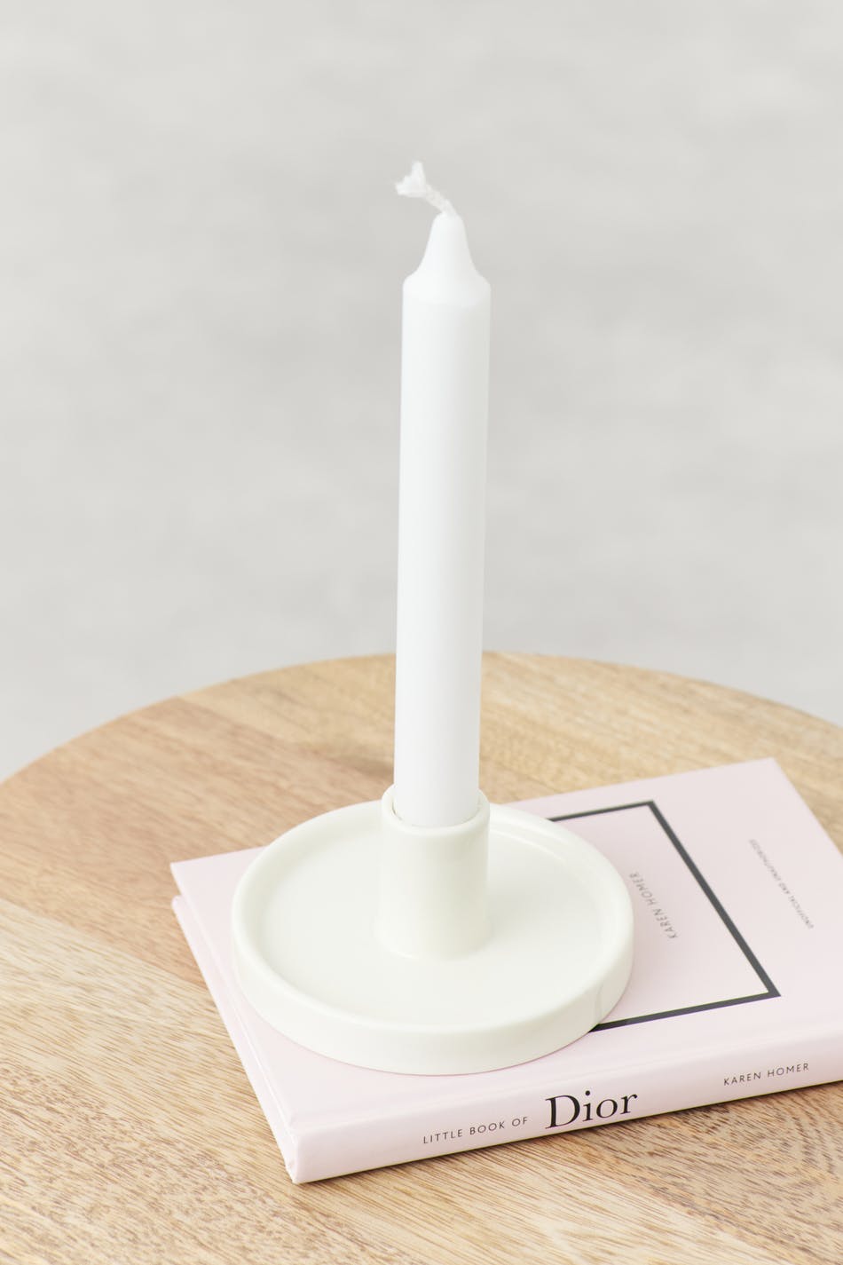 Plain ceramic candle holder