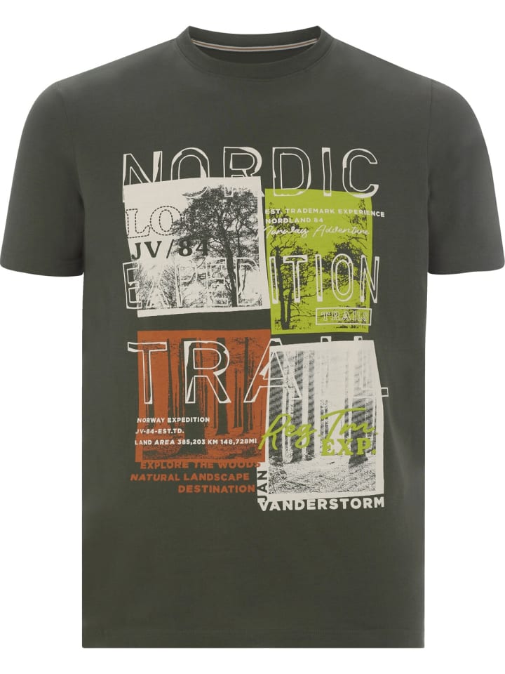 Jan Vanderstorm T-Shirt TANDRUP in oliv günstig kaufen