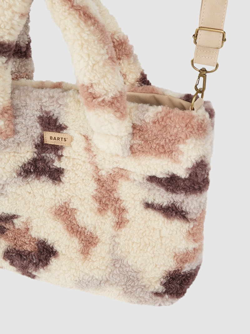 Shopper aus Kunstfell Modell 'Gia' in rosé meliert