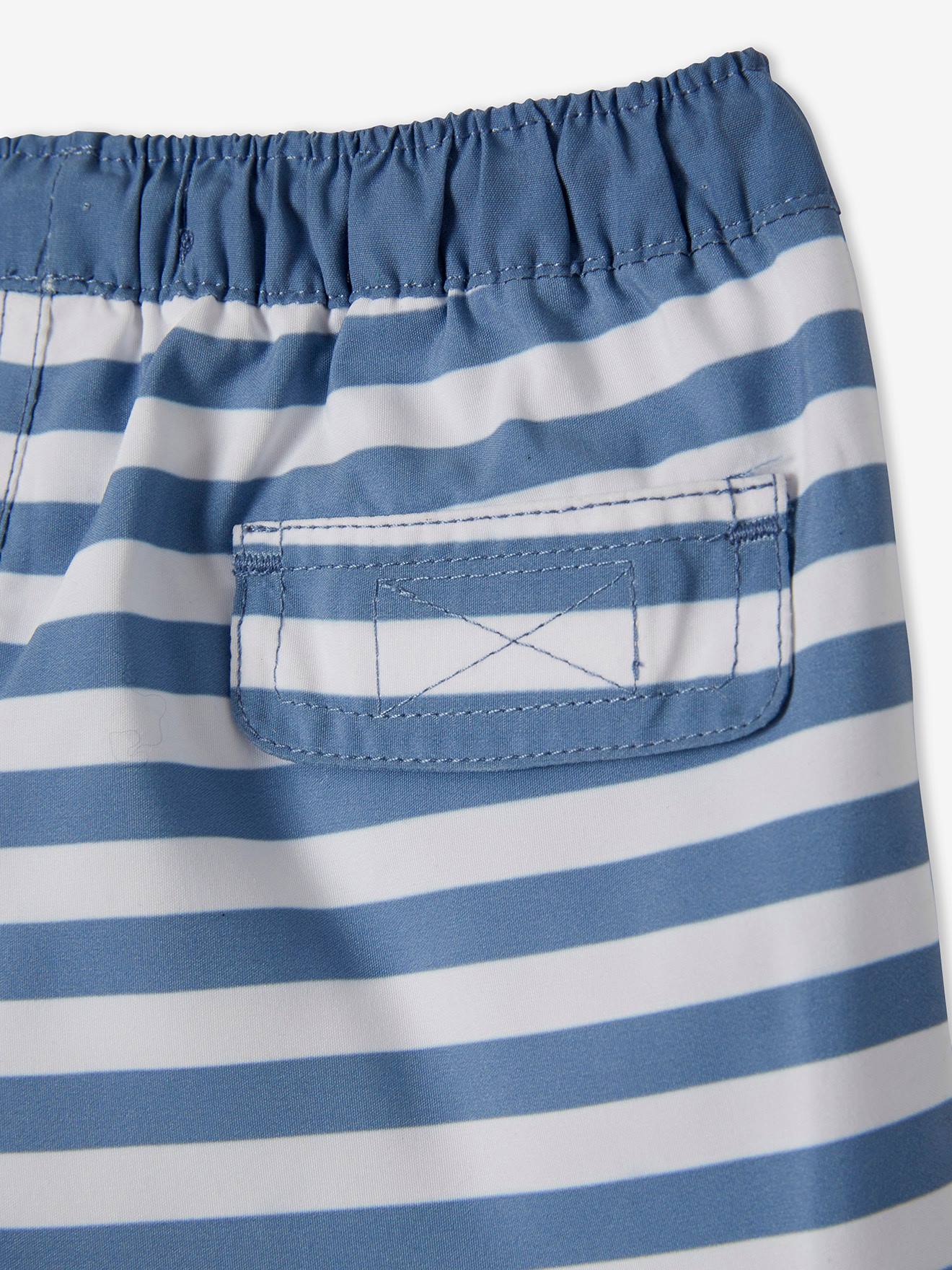 Caleçon de bain bébé Surf bleu rayé