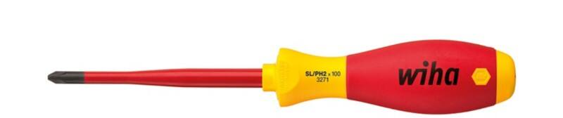 Wiha PlusMinus / Phillips 35502 Schraubenzieher 191 mm Rot, Gelb