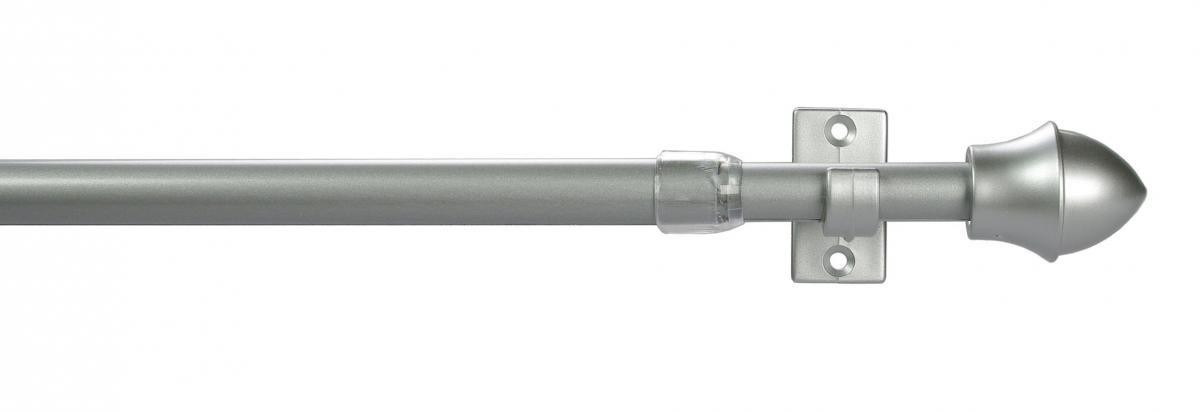Bella Casa Cafehausstange, Scheibenstange El Paradiso 12 mm ø, 85 cm bis 135 cm ausziehbar, silber-matt