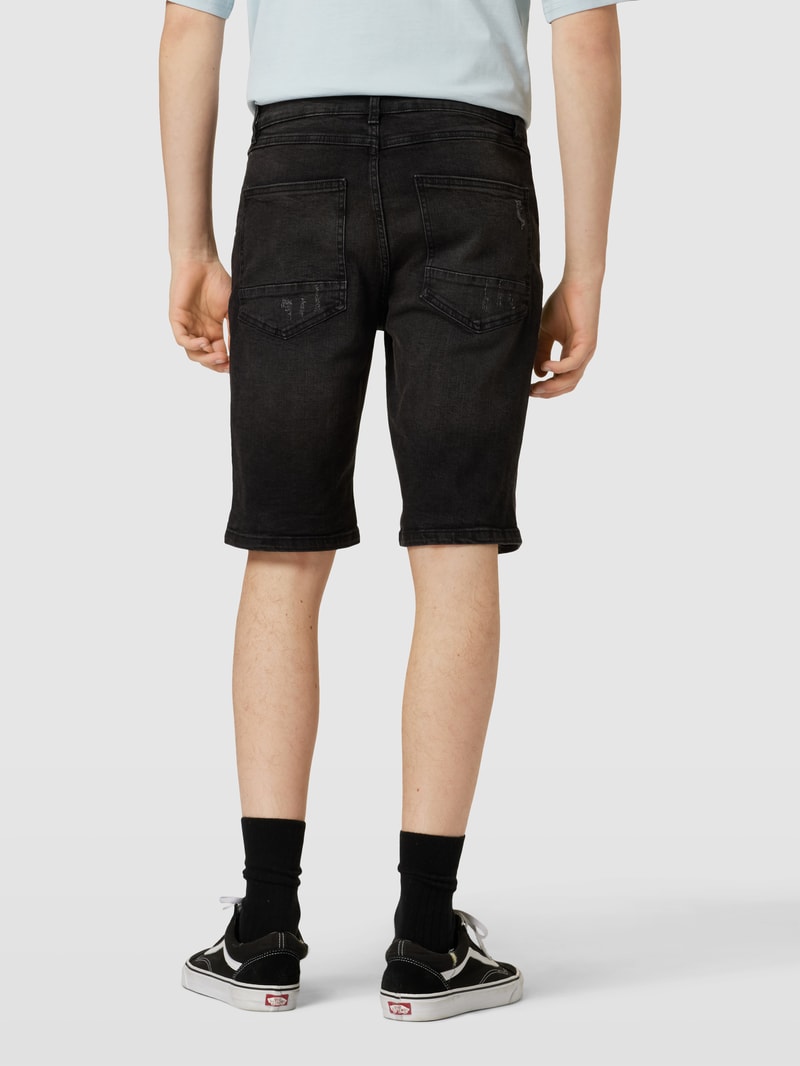 Jeansshorts im 5-Pocket-Design Modell 'PORTO' in schwarz