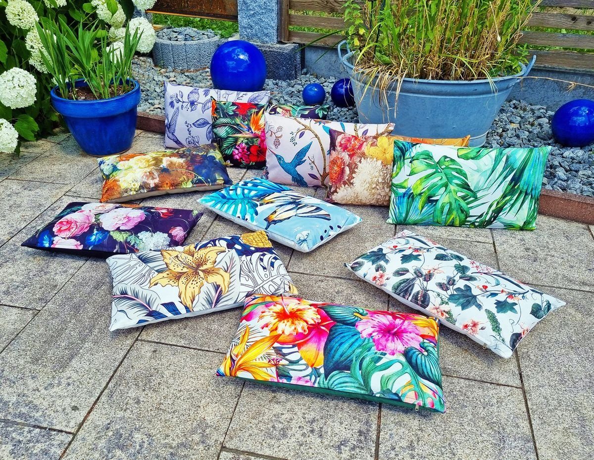 JACK Dekokissen JACK Outdoor Lounge Kissen 30x50cm Motiv Dekokissen inkl. Füllung, mit Lotus-Effekt, Robust, Strapazierfähig, für Innen & Außen geeignet