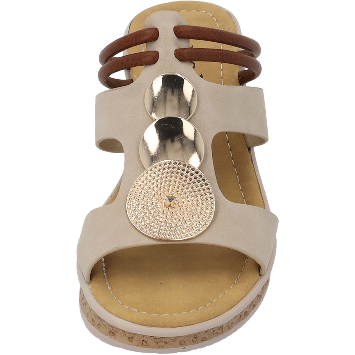 Palado Siolma, Plateau-Pantoletten, Damen, Beige
