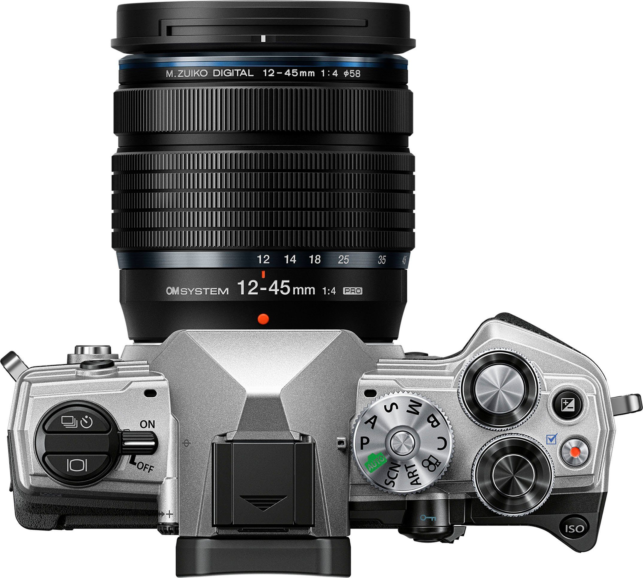 Olympus OM-5 1245 Kit Systemkamera (M.Zuiko Digital ED 12‑45mm F4 PRO, 20,4 MP, Bluetooth, WLAN (Wi-Fi)