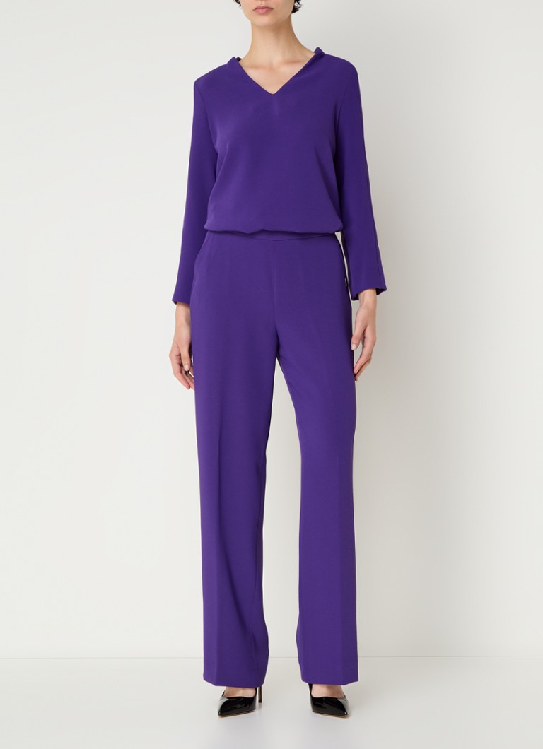Xandres high-waist straight-fit trousers with side pockets