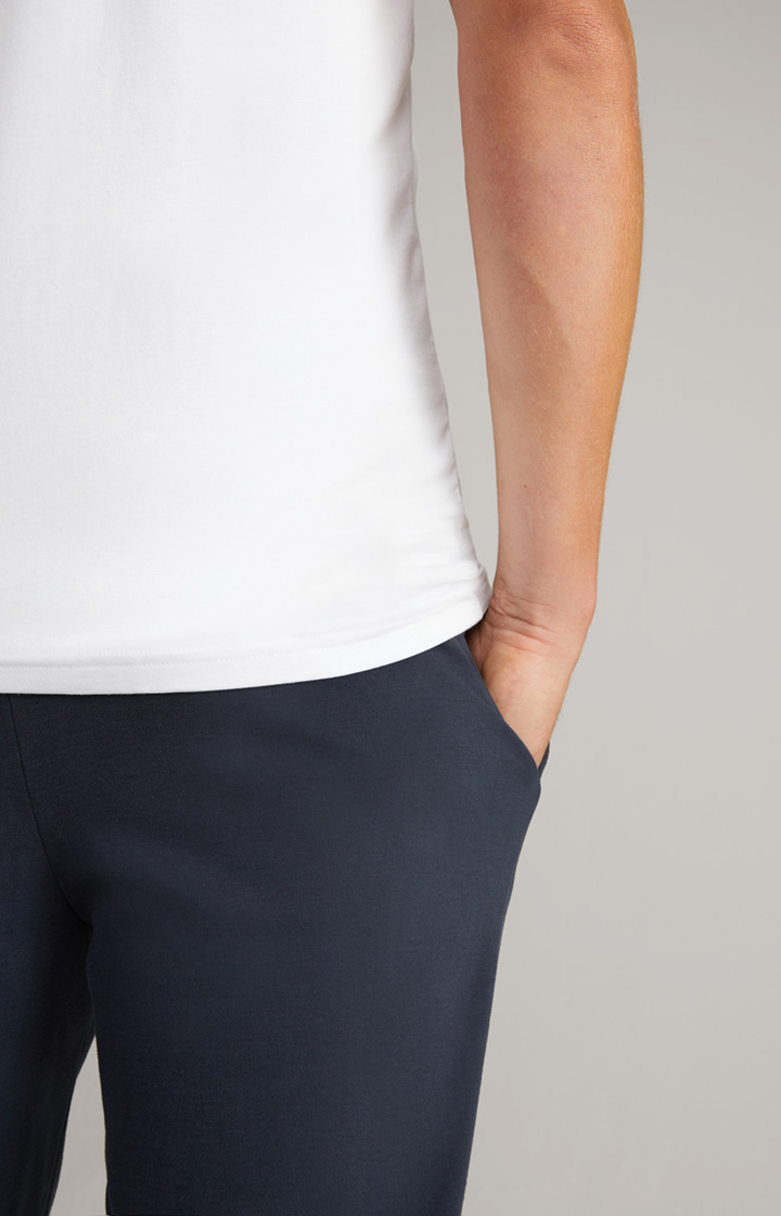 2er-Pack Modal-Baumwoll-Stretch T-Shirts in Weiss