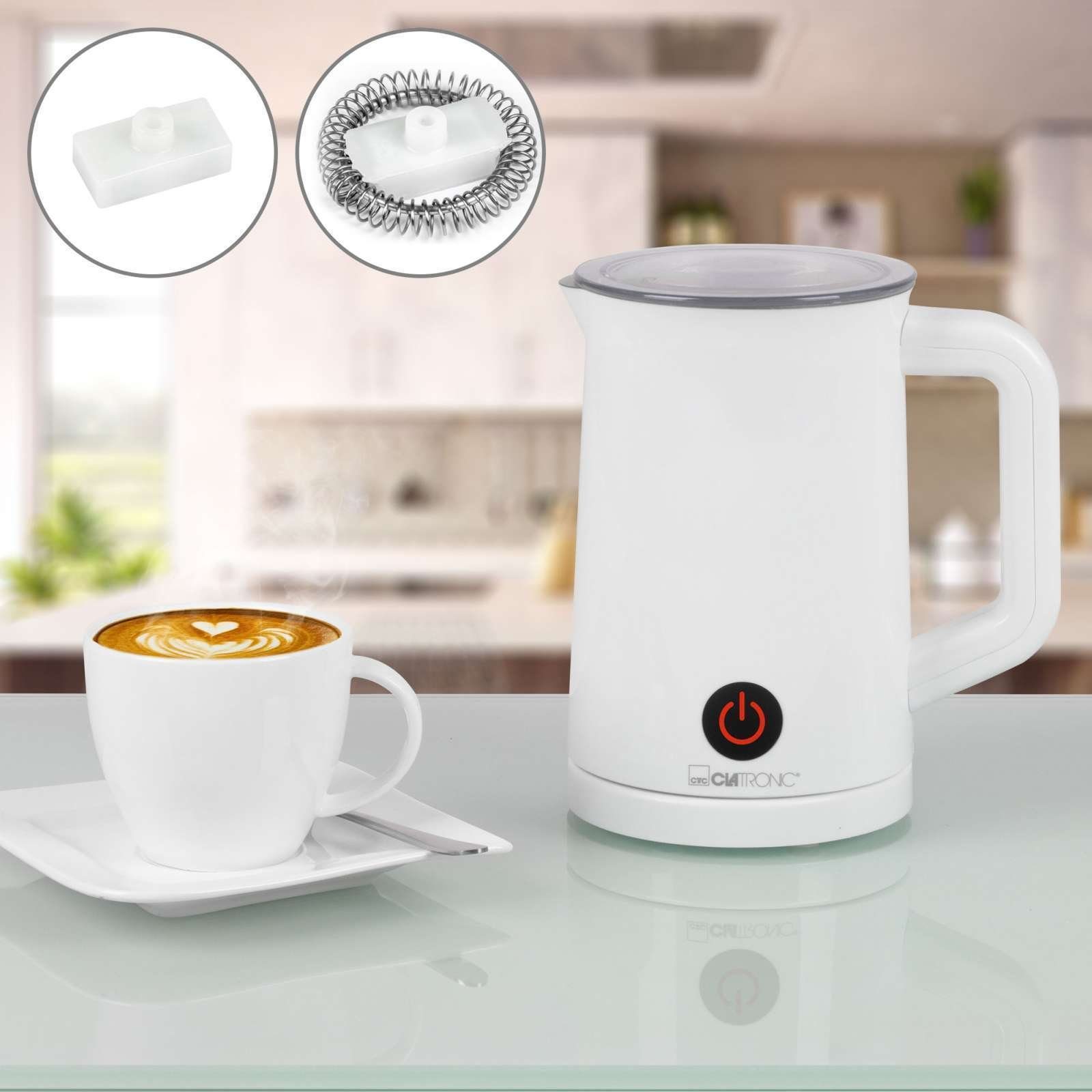 CLATRONIC Milchaufschäumer CLATRONIC Milchaufschäumer Milchschäumer warm-kalt 500 W MS 3693 weiß