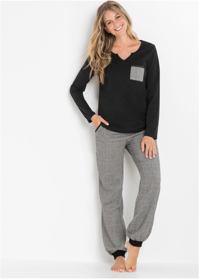 Pyjama mit Flanellhose