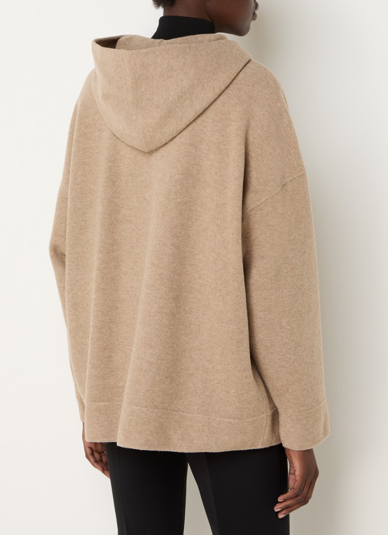 MaxMara  Saio fijngebreid vest in kasjmierblend met capuchon