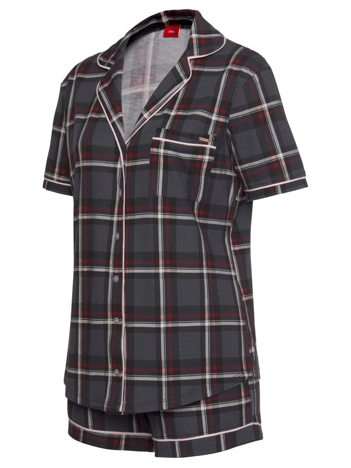 s.Oliver Shorty in bordeaux-kariert günstig kaufen 32/34