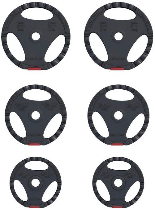 GORILLA SPORTS Hantel-Set 25 kg Curlstange Hantelscheiben Kunststoff Sternverschlüsse