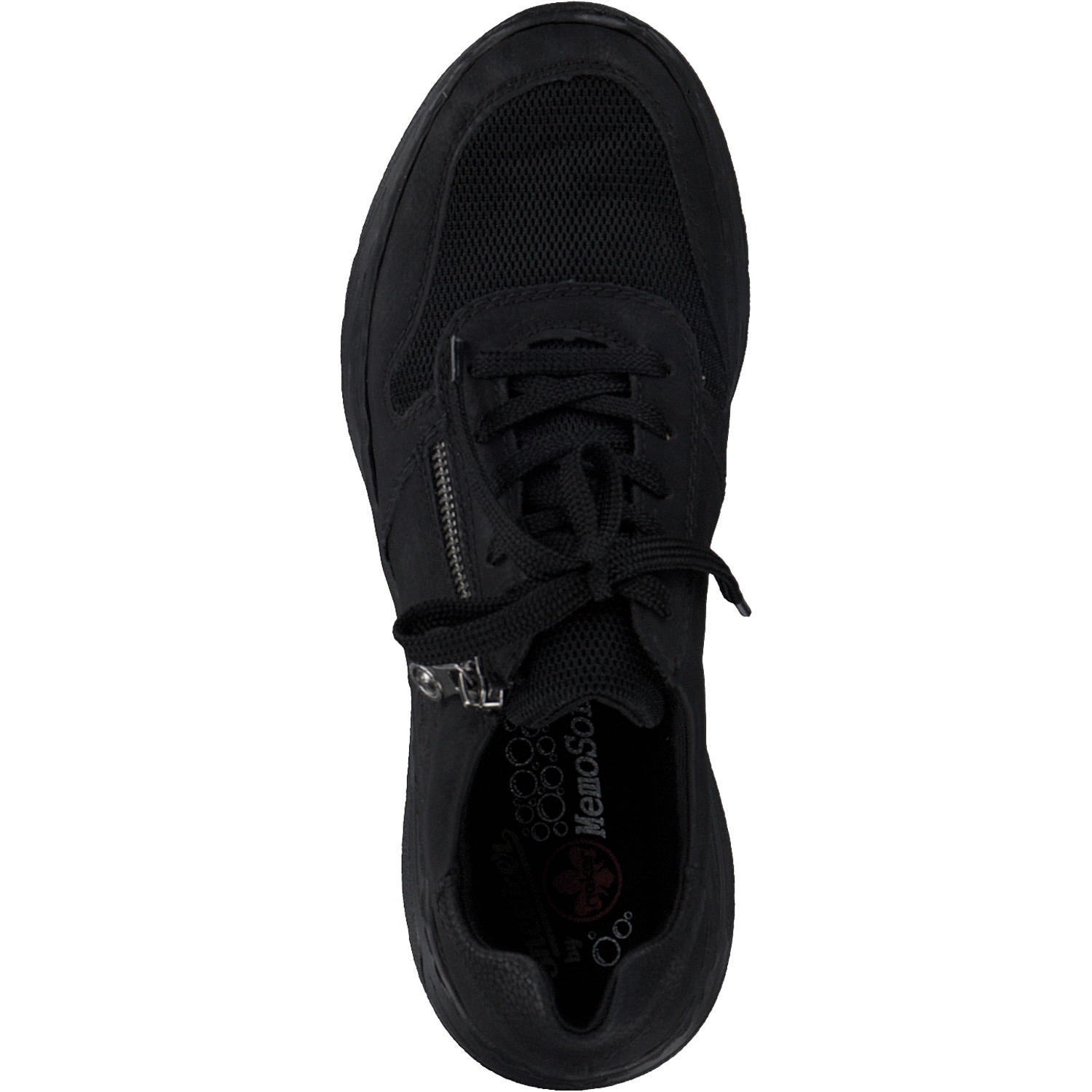 Rieker M0031, Schnürschuhe, Damen, schwarz/schwarz/schwarz