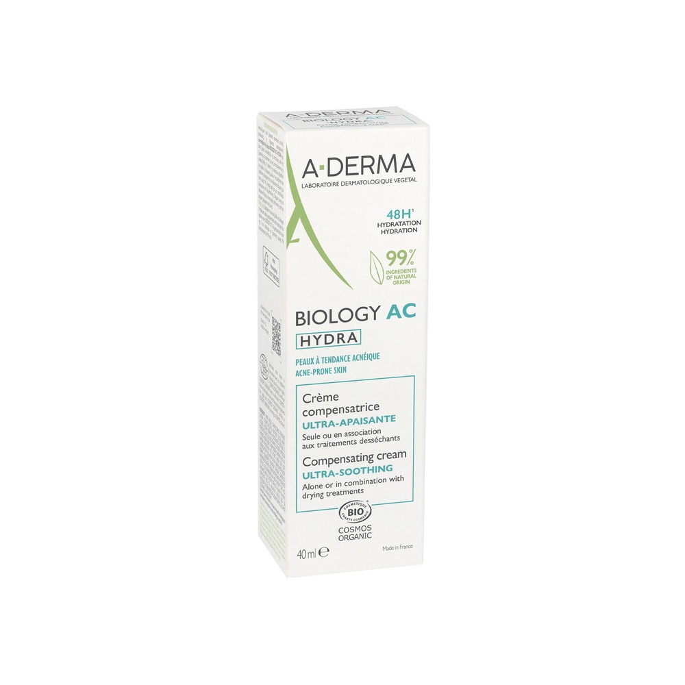A-Derma Biology AC Hydra crème compensatrice bio  40 ml Crème