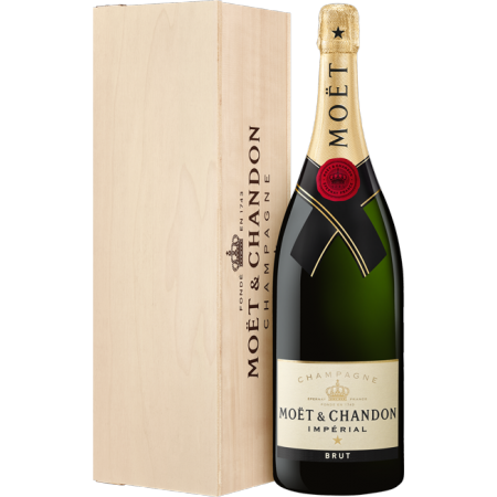 CHAMPAGNE MOËT & CHANDON - BRUT IMPÉRIAL - JEROBOAM - CAISSE BOIS