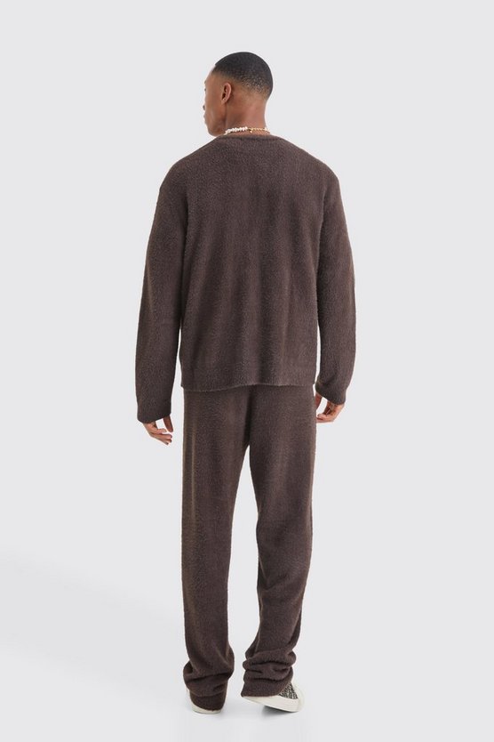 Kastiger flauschiger Cardigan