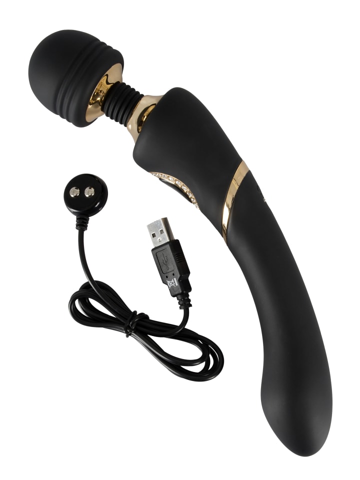 Cleopatra Massagestab Wand Massager in schwarz günstig kaufen 24 cm