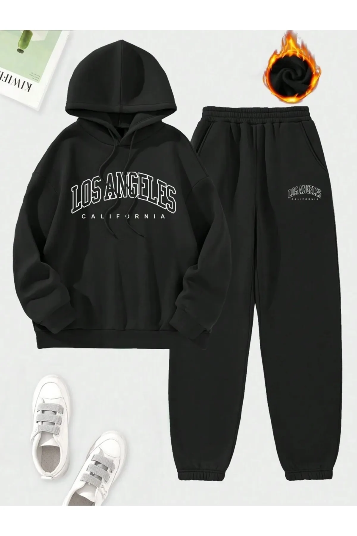 MOONBULL  Sport-Sweatsuit Set - Schwarz - Regular Fit
