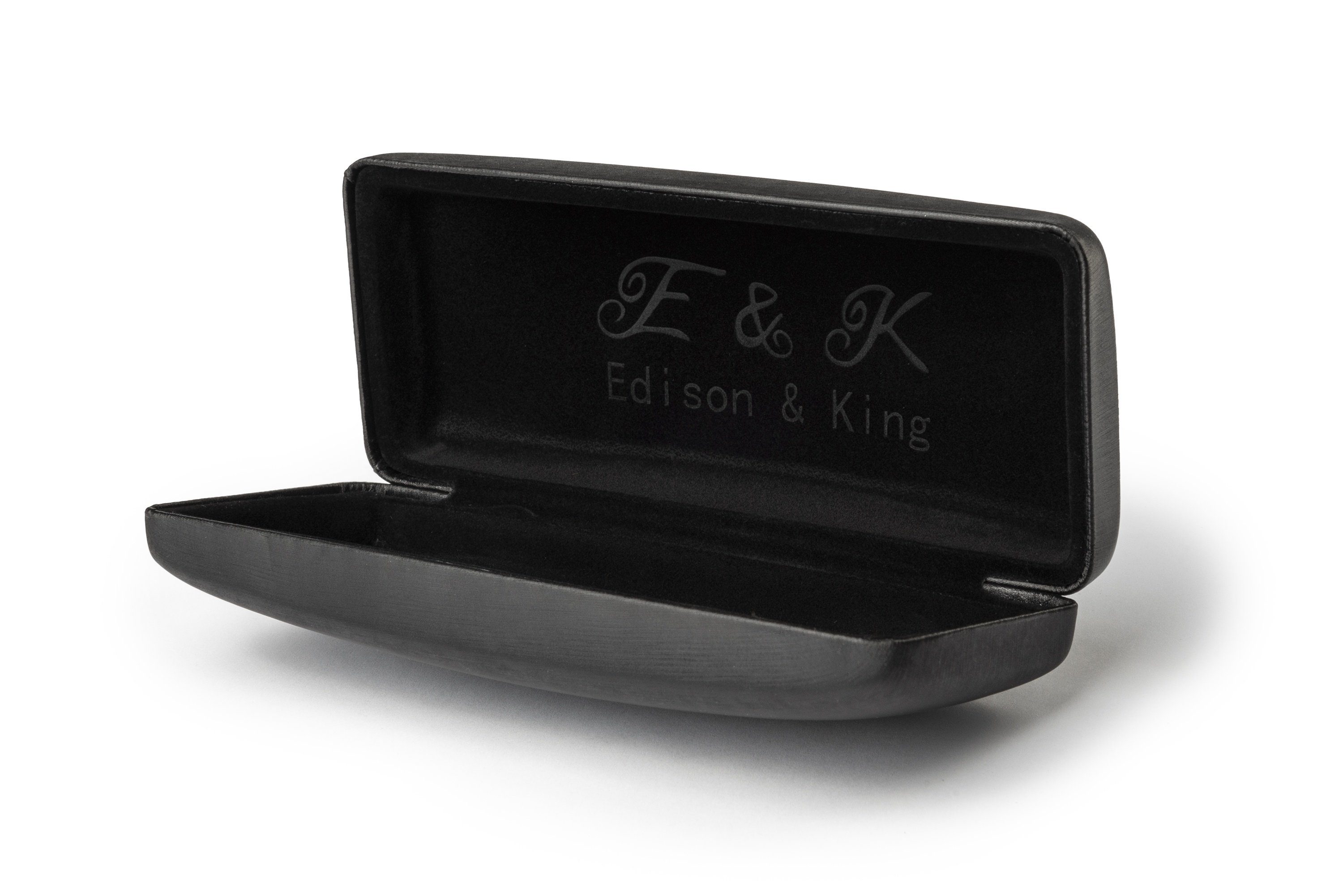 Edison & King Brillenetui Brillenetuis im 3er-Pack, hardcase - schwarz, türkis und lila