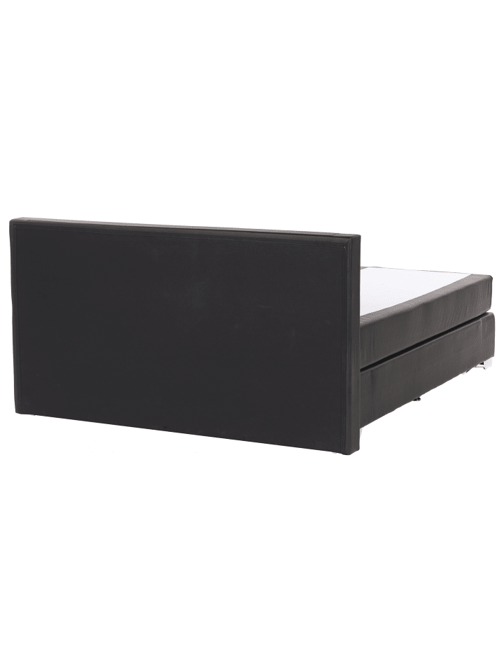Beliani Doppelbett PRESIDENT in Schwarz/Silber - (W) 190 x (H) 90 x (L) 210 cm günstig kaufen onesize