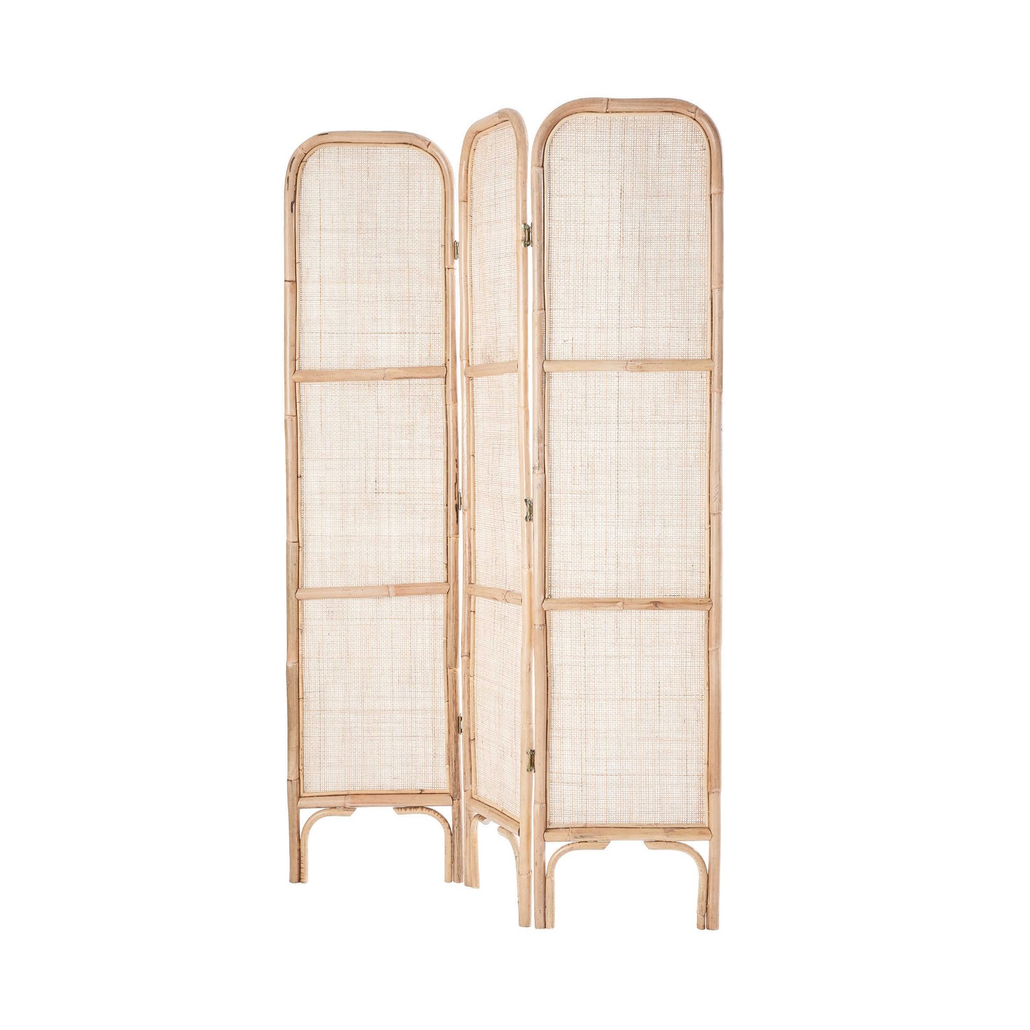 BOHO LOUNGE Paravent aus Rattan L 120 x H 180cm