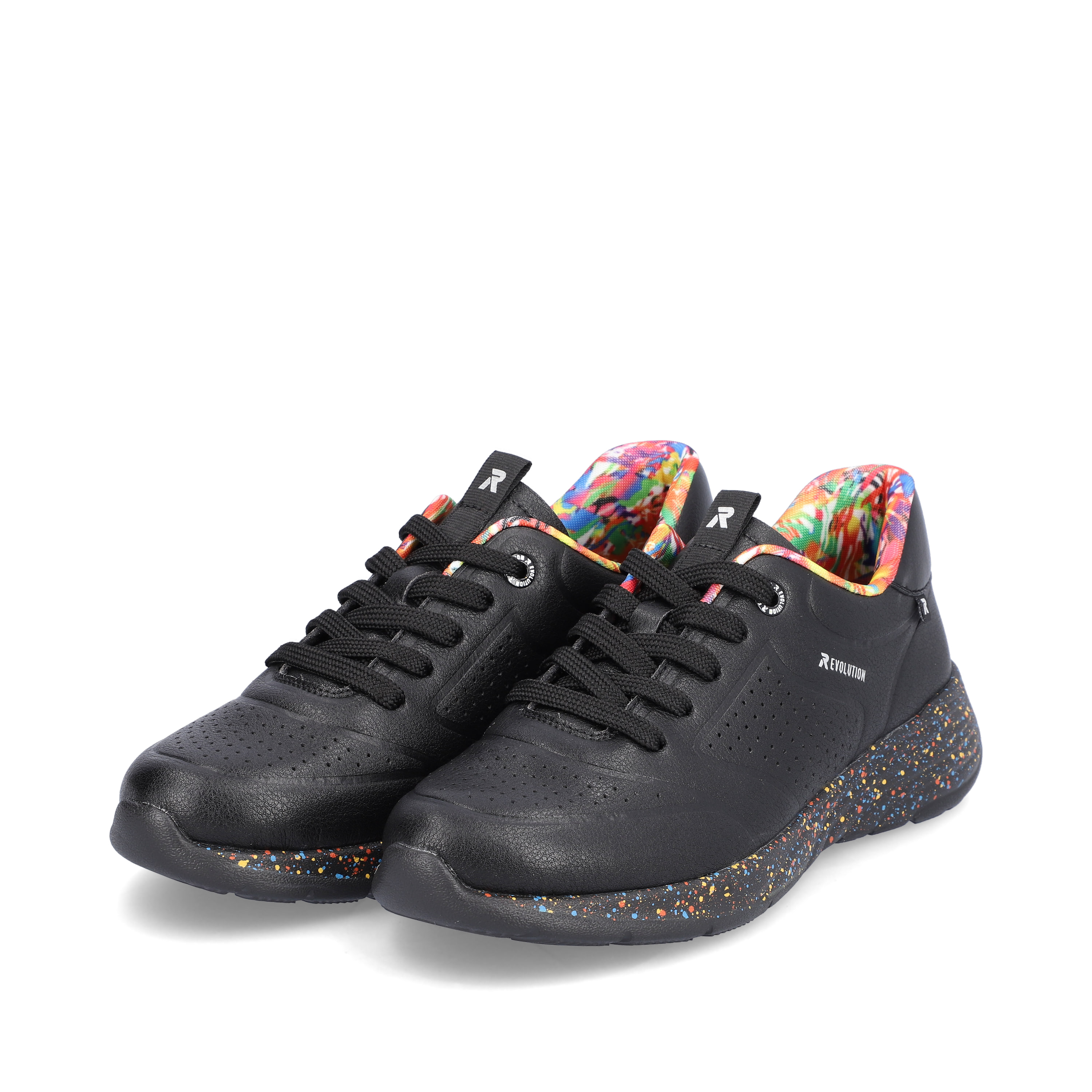 Rieker Damen Sneaker Low urban-black rainbow