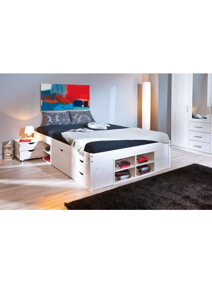 ebuy24 Bett Timm Weiß 209 x 166 cm günstig kaufen onesize