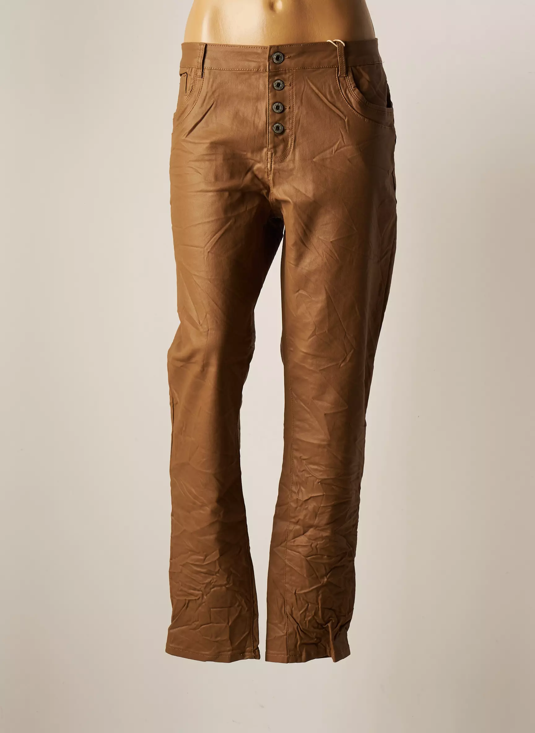 Karostar Pantalons Slim Femme couleur marron