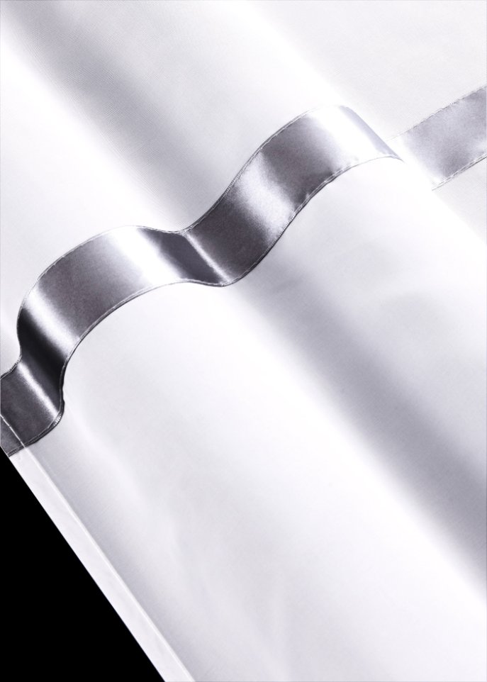 Gardinen Store mit Satinband