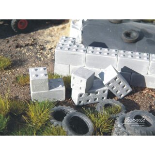 1:87 Betonblöcke Noppen 8er/4er - (20/10)