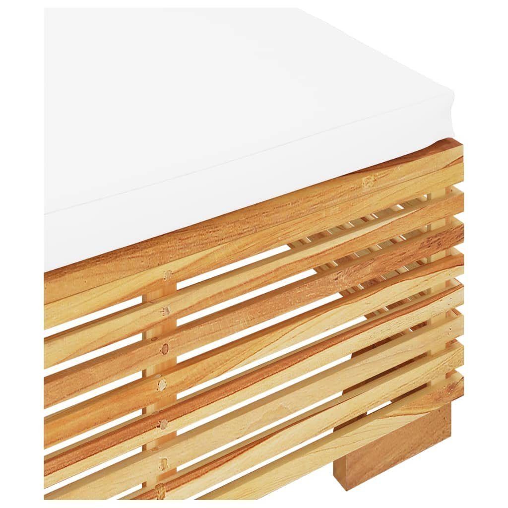 vidaXL Gartenbank 2-tlg Garten-Lounge-Set Massivholz Teak Außenbereich