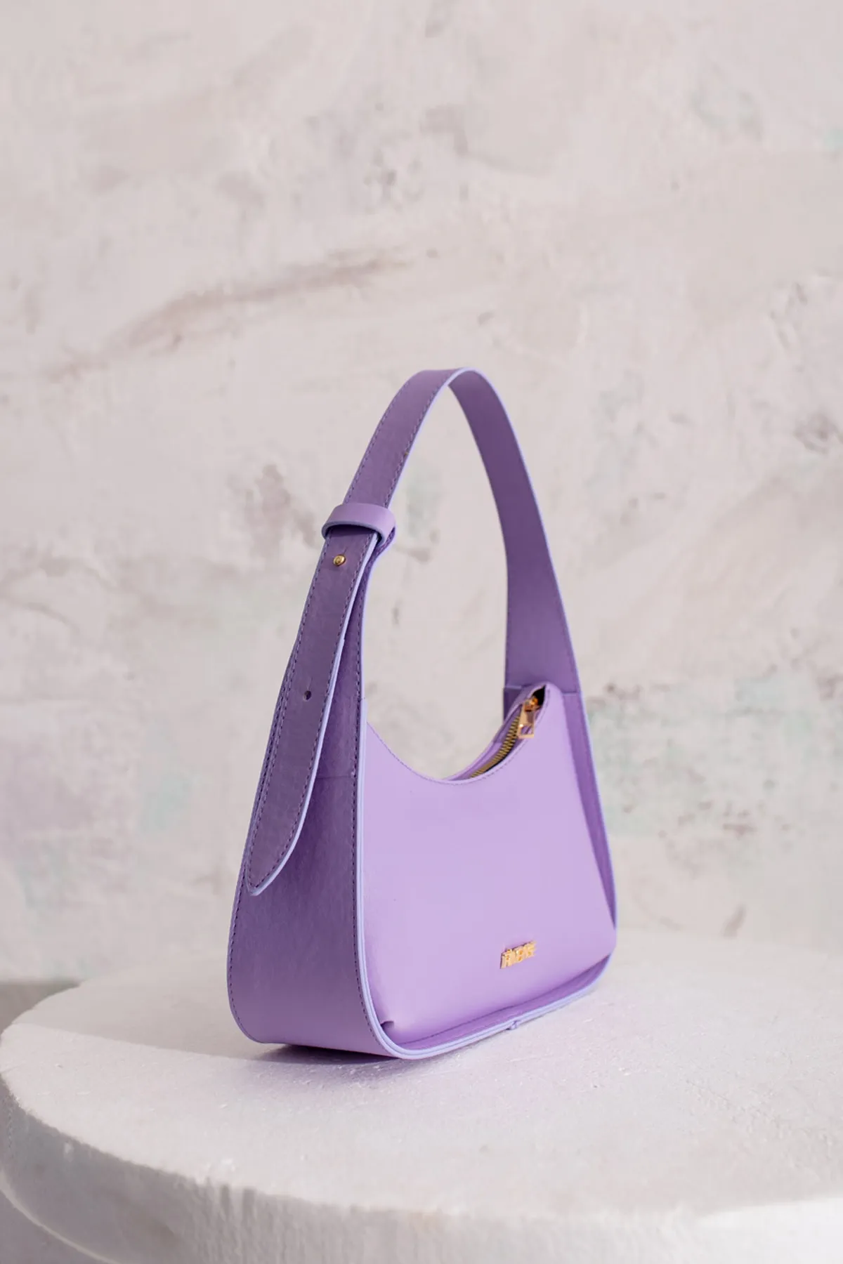 Rimense  Lila gefütterte Hand- und Schultertasche