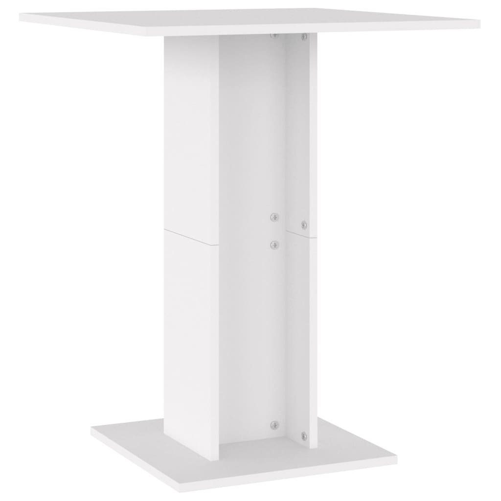 vidaXL Esstisch Bistrotisch Weiß 60x60x75 cm Holzwerkstoff (1-St)