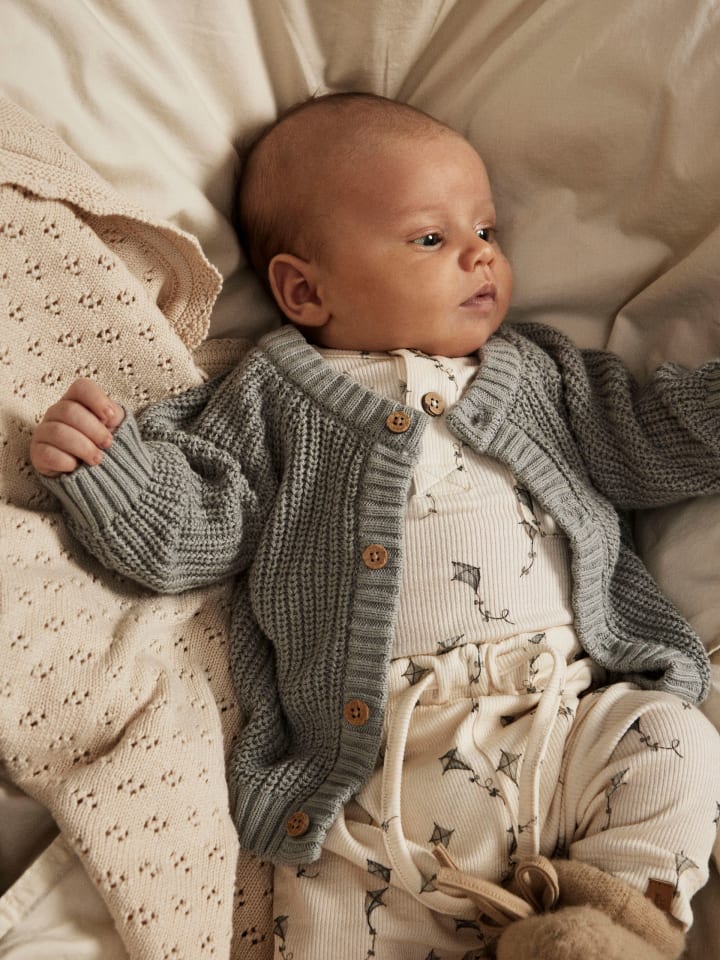 name it Strickjacke NBNEMLEN LS KNIT CARD LIL in limestone günstig kaufen
